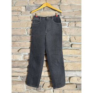 VTG 80s Womens Sz 10 PS Gitano Jeans Gray or Faded Black White Stitching